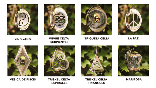 Gira Viento Atrapasueño Acero Inoxida ~ Flor De La Vida 12cm