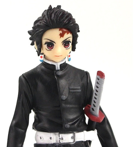 Imagen 3 de 3 de Figura Tanjiro Negro - Kimetsu No Yaiba - Demon Slayer