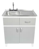 Comprar Fregadero Con Tarja Cocina Gabinete De Lamina Gris 80cm