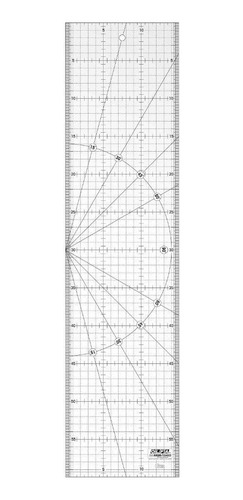 Régua De Quilt Quadriculada Olfa Mqr 15x60cm