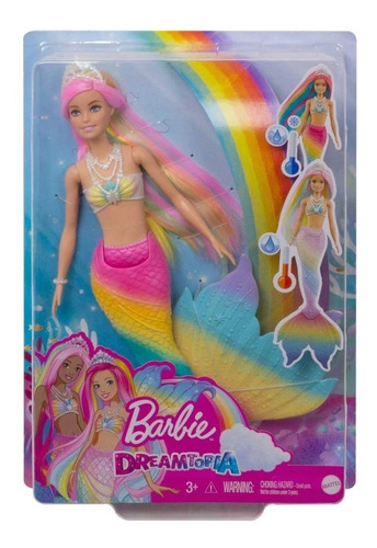 Barbie Sirena Arcoiris Magico Color Agua Fria/ Caliente
