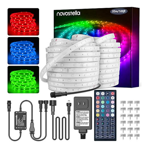 Novostella Luz Led De Cuerda Para Exteriores, 105 Pies (52,5