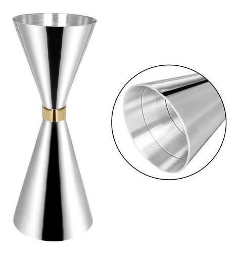 Imagen 1 de 10 de Jigger Slim Moño C/aro Dorado - 30 60ml Barman Coctelería
