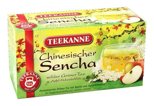 Teekanne - Chá Verde Sencha Maçã E Sabugueiro 20 Saches 35g