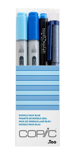 Copic Set De 4 - Doodle Pack Blue