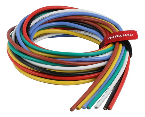 Kit De Cables De Silicona De Calibre 12, 7 Colores Cada...