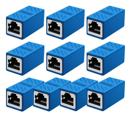 Dingsun Paquete De 10 Acopladores Rj45, Extensor Ethernet, A