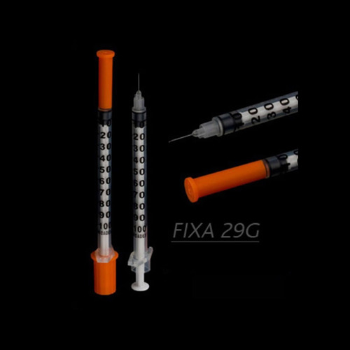 Imagem 2 de 2 de Seringa Para Insulina C/ Agulha Fixa Cx 100 1ml 30g (8x0,30)