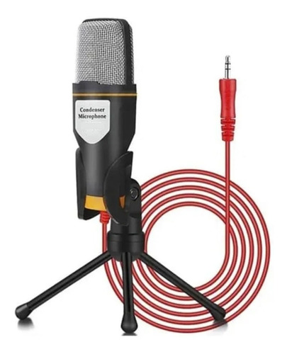 Microfono Con Tripode Para Pc Plug 3,5m Conferencias Caseros