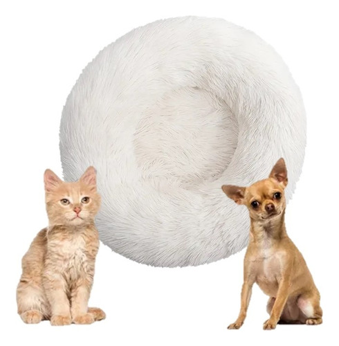 Cama Redonda Para Perro/ Gato Pequeño Dona Antiestrés 40cm 