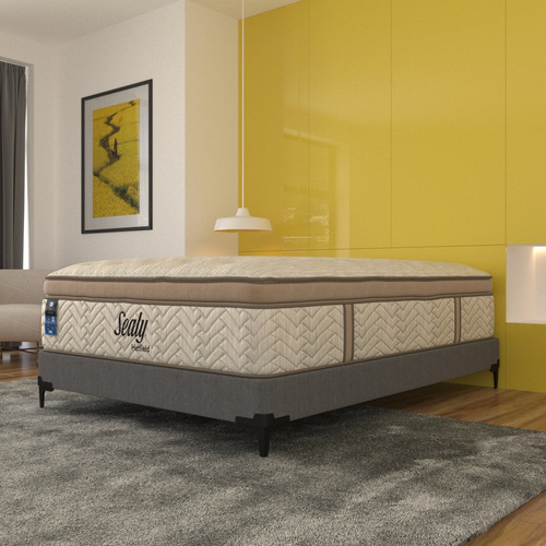 Colchón Queen Size Sealy Hetf-i Poliesferas High Performance - Firme - 37 Cm De Altura