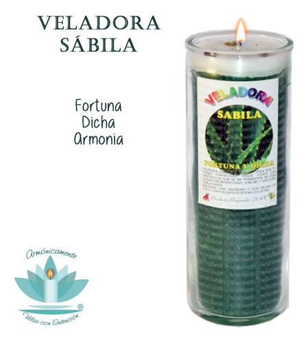 Veladora Sabila - Bienestar, Salud, Recuperación, Armonía