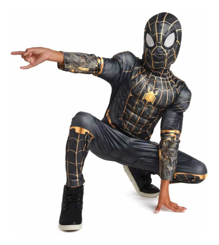 Imagen 2 de 10 de Hombre Araña Spiderman Disfraz Reversible Talla 7-8 Disney