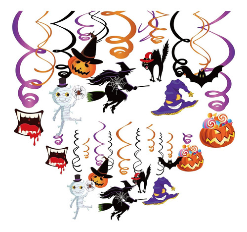 Cchome 30ct Halloween Colgante Remolino Decoraciones, H...