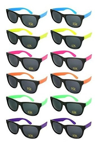 Gafas De Sol - Edge I-wear 12 Pack 80 S Style Neon Party Ant