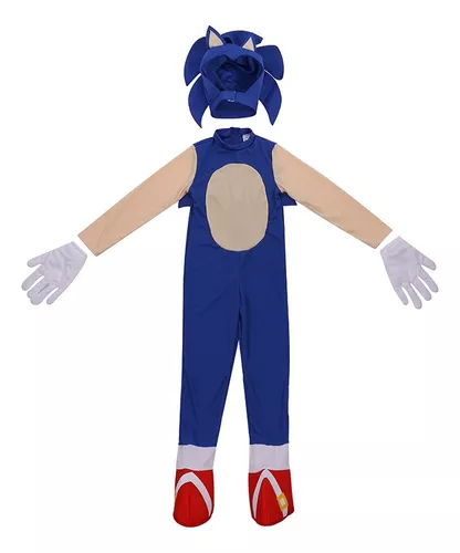 Fantasia Temática Sonic Infantil Masculina Heróis Barato Menino Promoção