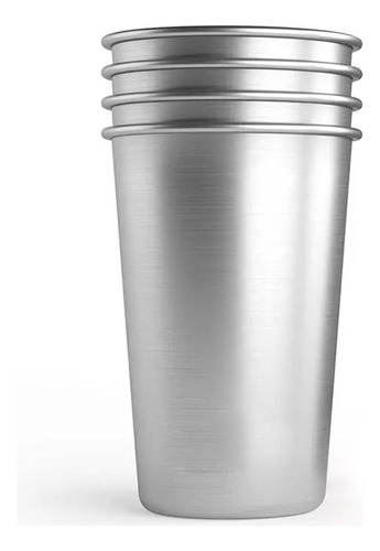 Vasos Acero Inoxidable Alta Calidad Para Frio Y Calor Set X4