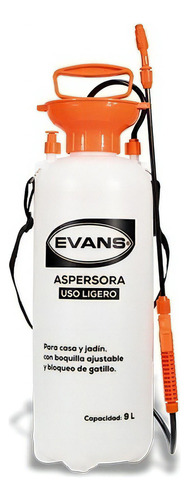 Mochila Aspersora Manual Evans Uso Ligero 9l Color Negro