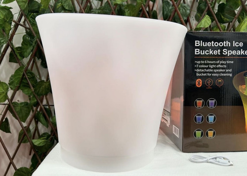 Hielera Parlante Cubetera Led Bluetooth Grande 7l Musical
