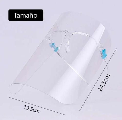 Bidameun Careta Protectora Con Lentes Caja 10 Piezas.