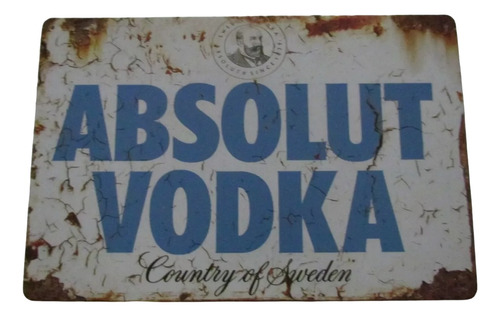Poster Anuncio Cartel Placa Vodka Absolut Decoracion Bar