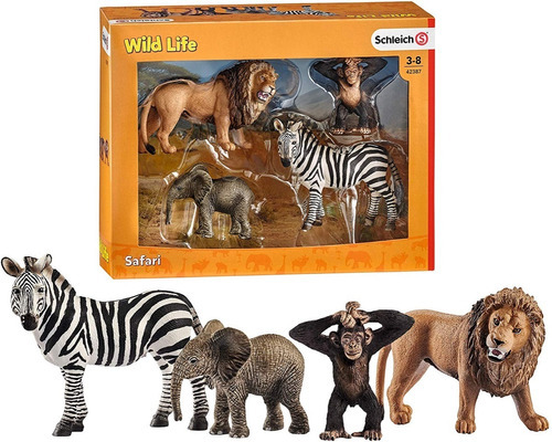  Schleich Figuras, Set De Animales Salvajes Africanos, Multi