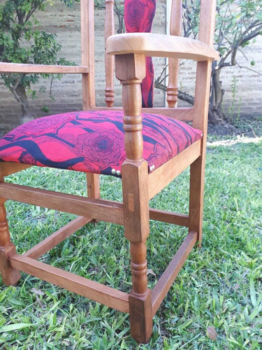 Imagen 6 de 7 de Silla Algarrobo Tapizadas X 6u Envio Gratis (leer Bien)