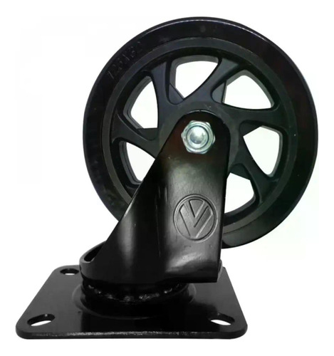 Rodízio De Pvc Giratório 6 Pol Preto A09460-g Ajax