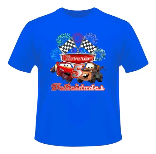 Playeras de rayo mcqueen para cumpleaños sale