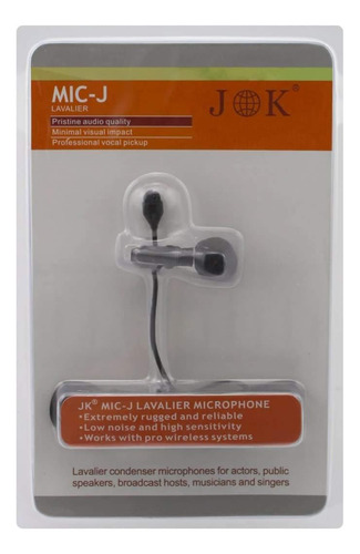J K Mic-j 044 Solapa Microphone Lavalier Comp...