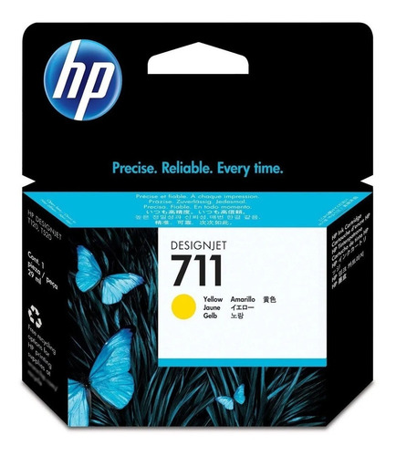 Imagen 1 de 7 de Cartucho Hp 711 Original Amarillo T120 T520