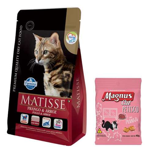 Matisse Gato Ad Frango E Arroz 2kg+petisco Magnus 40g