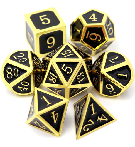 Juego De Dados Haxtec Dnd Metal D&d Dice Para Mazmorras Y Dr