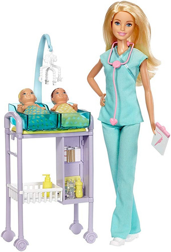 Barbie Carreras Doctor De Bebé Playset