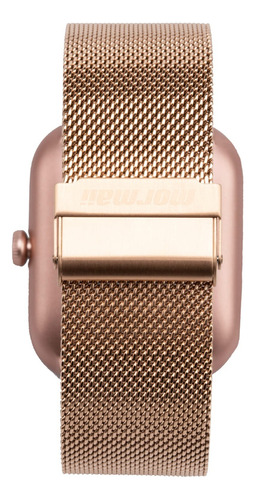 Relógio Mormaii Smartwatch Rose Digital Molifeuap/7j Correia Rosa Bisel Rosa Fundo Preto