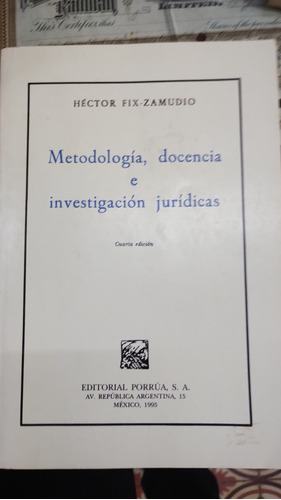 Metodología, Docencia E Investigación Jurídicas