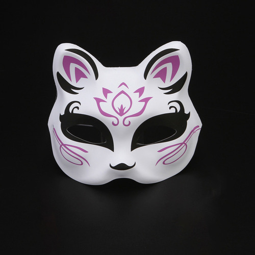 Máscara Mask Face Masq Anime Pintada A Mano Con Forma De Gat