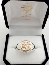Comprar Anillo Plata Y Oro Símbolo De Economistas (profesión-oficio)