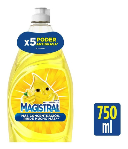 Detergente Magistral Limón Multiuso Plus Antigrasa 750ml