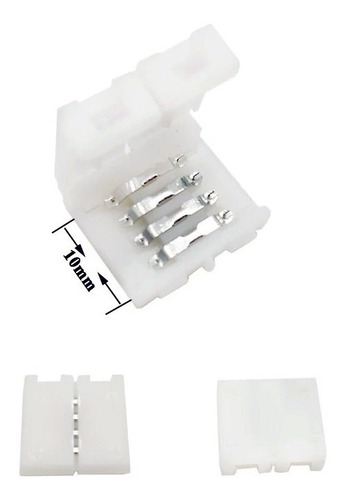 Imagen 2 de 9 de 10 X Conector Doble Hebilla Para Tira De Led 5050 Rgb
