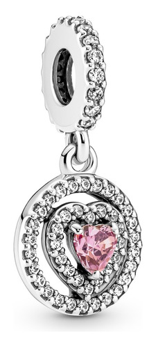 Charm Corazon Doble Rosa Plata S925 Dije Pandora (outlet)