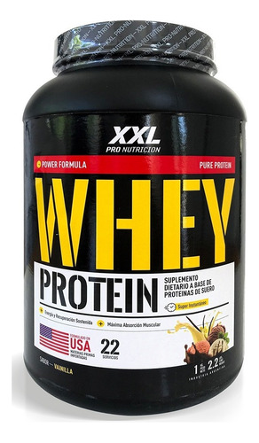 Xxl Pro Nutrition Whey Protein 1 Kg Masa Muscular Nutrition Sabor Frutilla