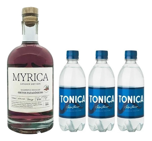 Gin Myrica Frutos Patagónicos + 3 Agua Tonica Pulpo Blanco