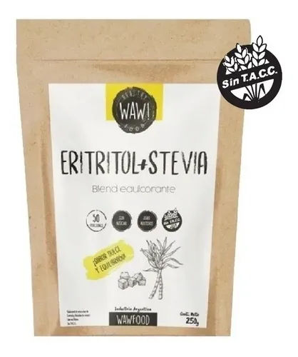 Eritritol + Stevia X 250gr X6 Unid | 0% Glucémia | Sin Tacc