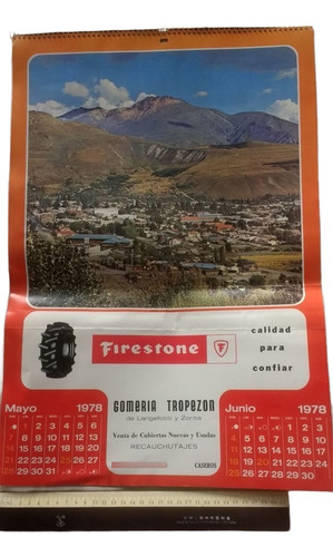 Antiguo Calendario Firestone 1978 Paisajes De Argentina (Usado)