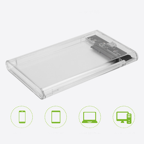 Capa Transparente De 2,5 Polegadas Sata Hdd Sdd Box Type C M