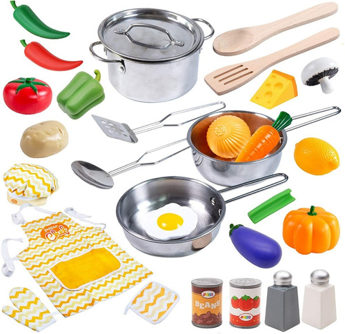 Juego De Cocina Para Niños Con Utensilios