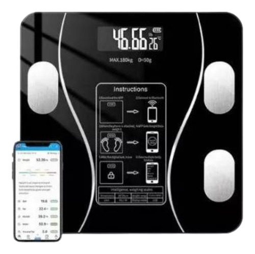 Pesa De Baño Digital Bluetooth Inteligente Bascula Baño Peso