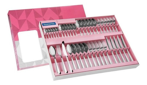 Juego Set 42 Cubiertos Acero Inox Laguna Tramontina Caja Reg