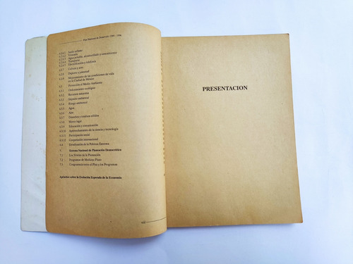 Libro Plan Nacional De Desarrollo, 1989-1994 167b9 (Usado)